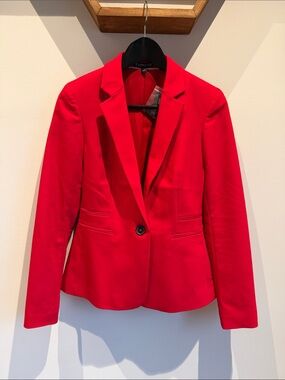 Express Women's Red Single-Button Blazer